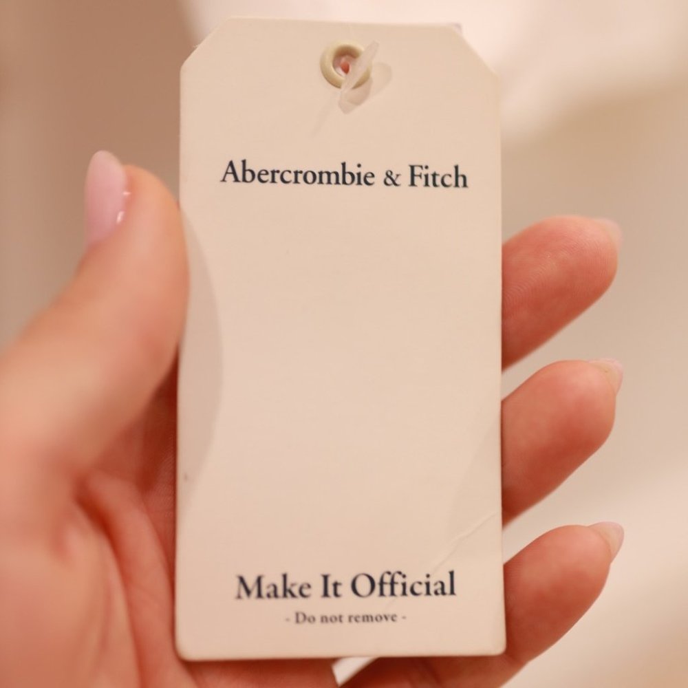 Abercrombie & Fitch Ruched Midi Dress In White Size Large New With Tags - Picture 10 of 14